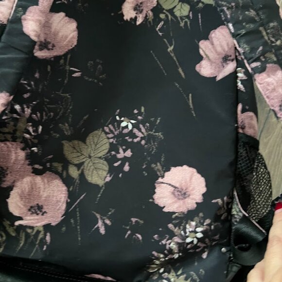 Mossimo Supply Co Pink Black Nylon 15"X12"X5" Backpack Bag - Picture 10 of 12